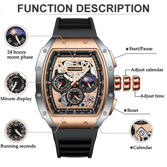Montre de sport à quartz étanche pour hommes