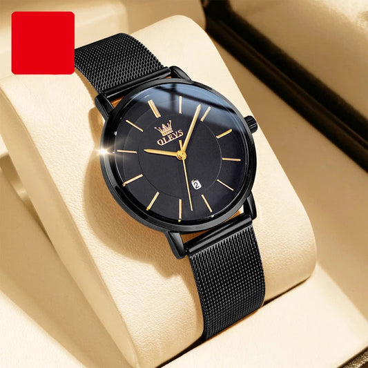 Montre ultra fine – Montre-bracelet à quartz étanche pour homme