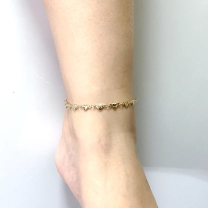 18K Gold High Polished Stainless Steel Anklets