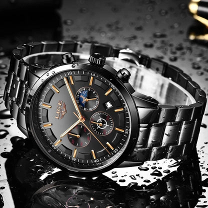 Men Quartz Wristwatch - Waterproof Watch