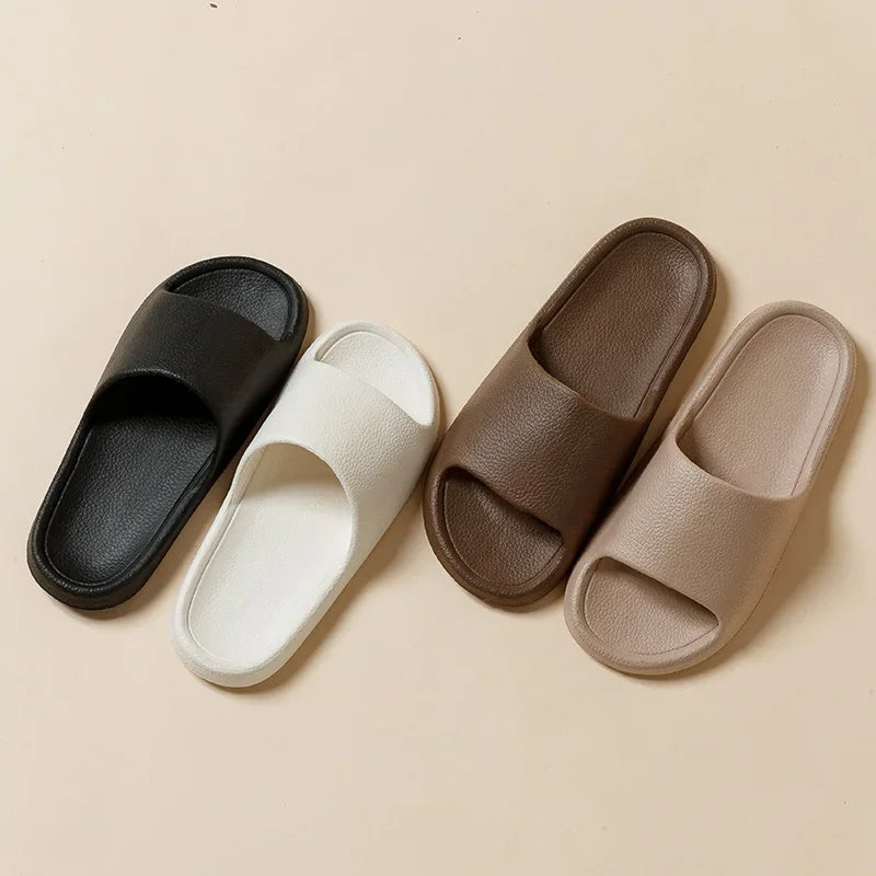 Flip flops Solid Color Simple Non-slip Soft Sole Slippers