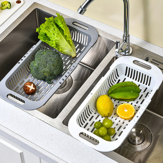 Adjustable Vegetable Drain Basket - Sink Rack