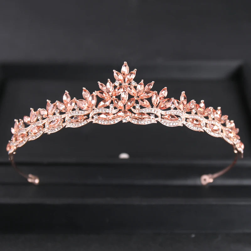 Rose Crystal Tiaras And Crowns Rhinestone Headbands