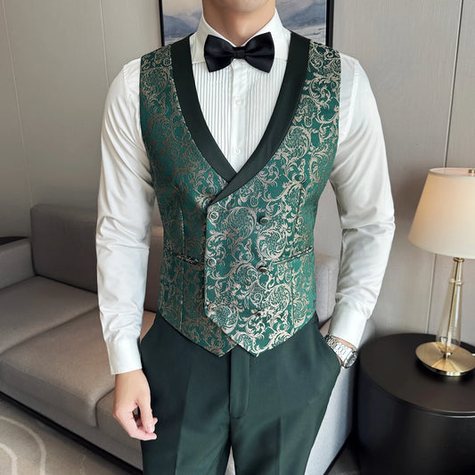 Men's Champagne Smoking Tuxedo 2 Piece Wedding Suit