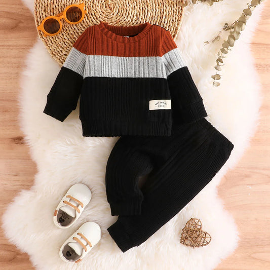 Long Sleeve Warm Sweater and Long pant Outfit Suit For Newborn Baby