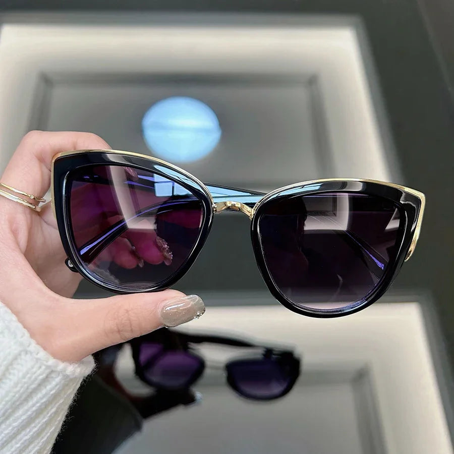 Unisex Vintage Punk Shades CatEye Sunglasses