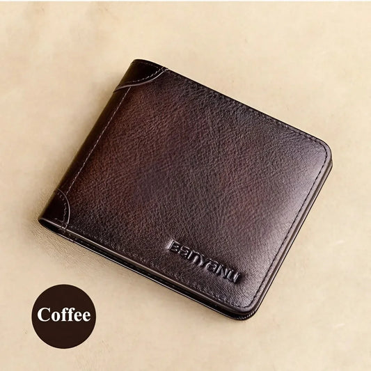 RFID Vintage Genuine Leather Wallets For Men