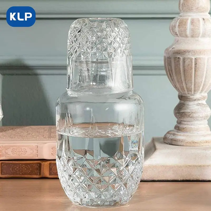 Crystal Bedside Carafe with Tumbler Glass