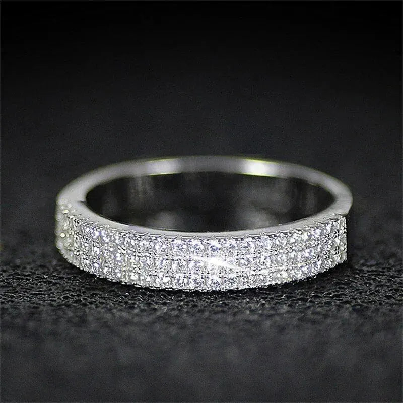 Women’s Full Pave Crystal Zircon Wedding Ring