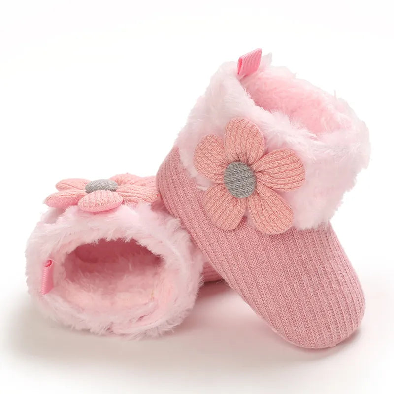 Autumn Pink Warm Baby Shoes