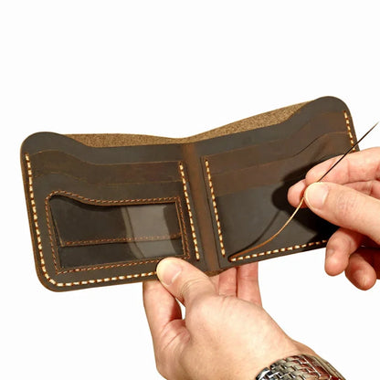 Genuine Leather Men's Retro Handmade Wallet