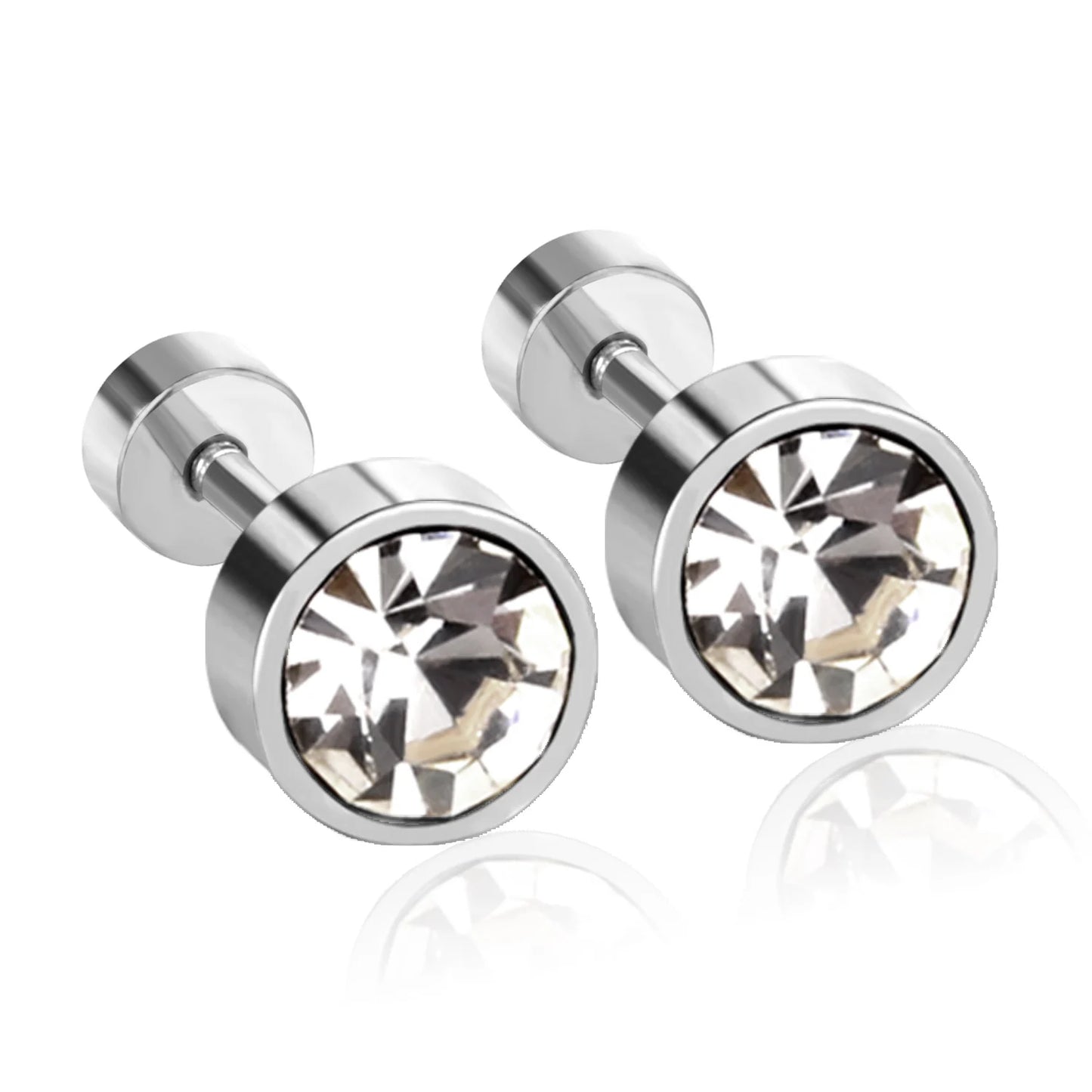 1 à 10 paires de boucles d'oreilles à clip magnétique en cristal pour hommes