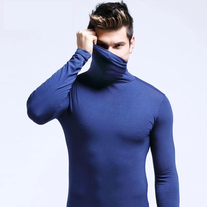 Pull col roulé décontracté pour homme – Hiver