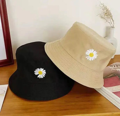Women's Double-sided Flower Embroidered Fisherman Hat