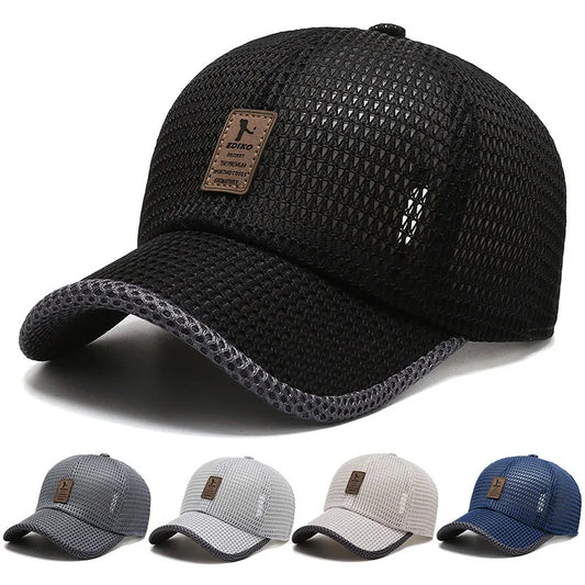 Adjustable Breathable Caps Quick Dry Mesh Running hat for unisex