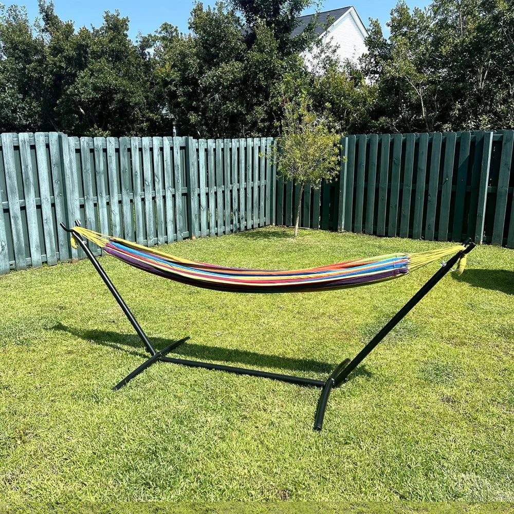 Double Hammock with 450lb Capacity & Steel Stand