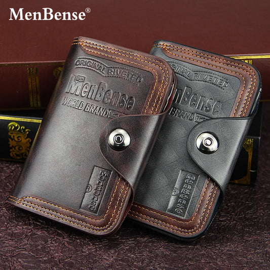 Men's PU Wallet with Coin Pocket & Card Holder