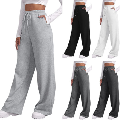 Women Fleece Lined Sweatpants - Straight Pants