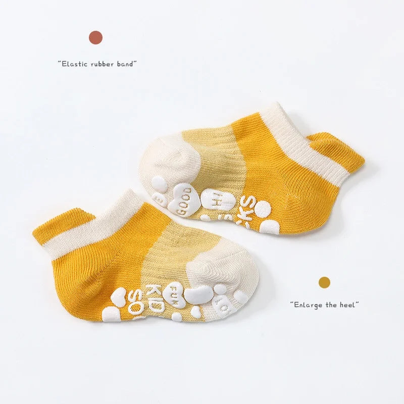 5 Pairs Non-slip Baby Socks Cotton Kids Boy Baby Socks