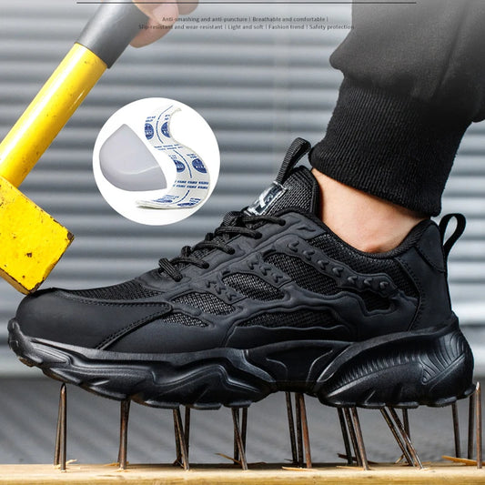 Men White Safety Shoes - Work Sneakers