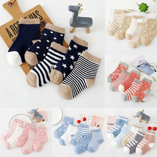 5Pairs Baby Socks Cotton Cartoon Animal Children's Sock