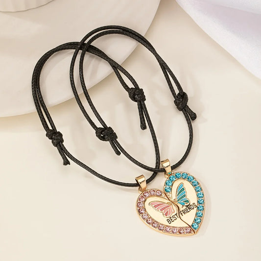 Couple Butterfly Heart Friendship Bracelet