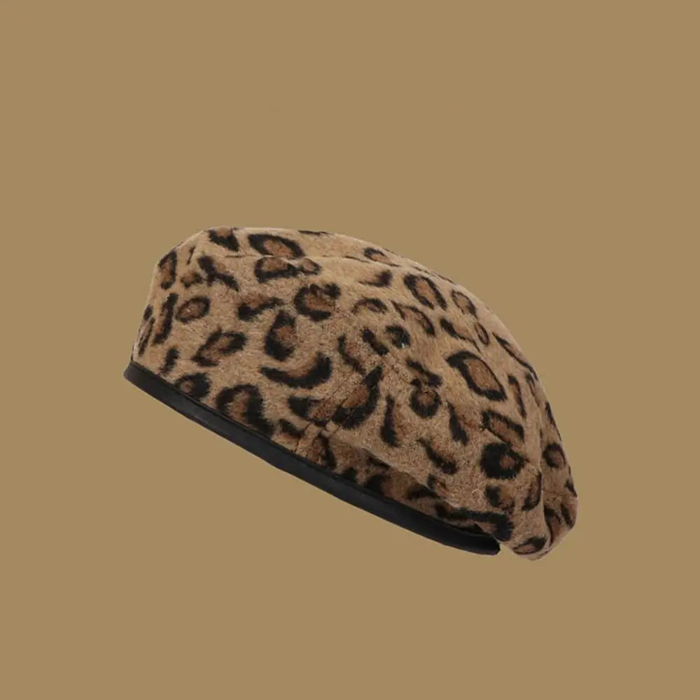 Damen-Plüsch-Bucket-Hat mit Leopardenmuster