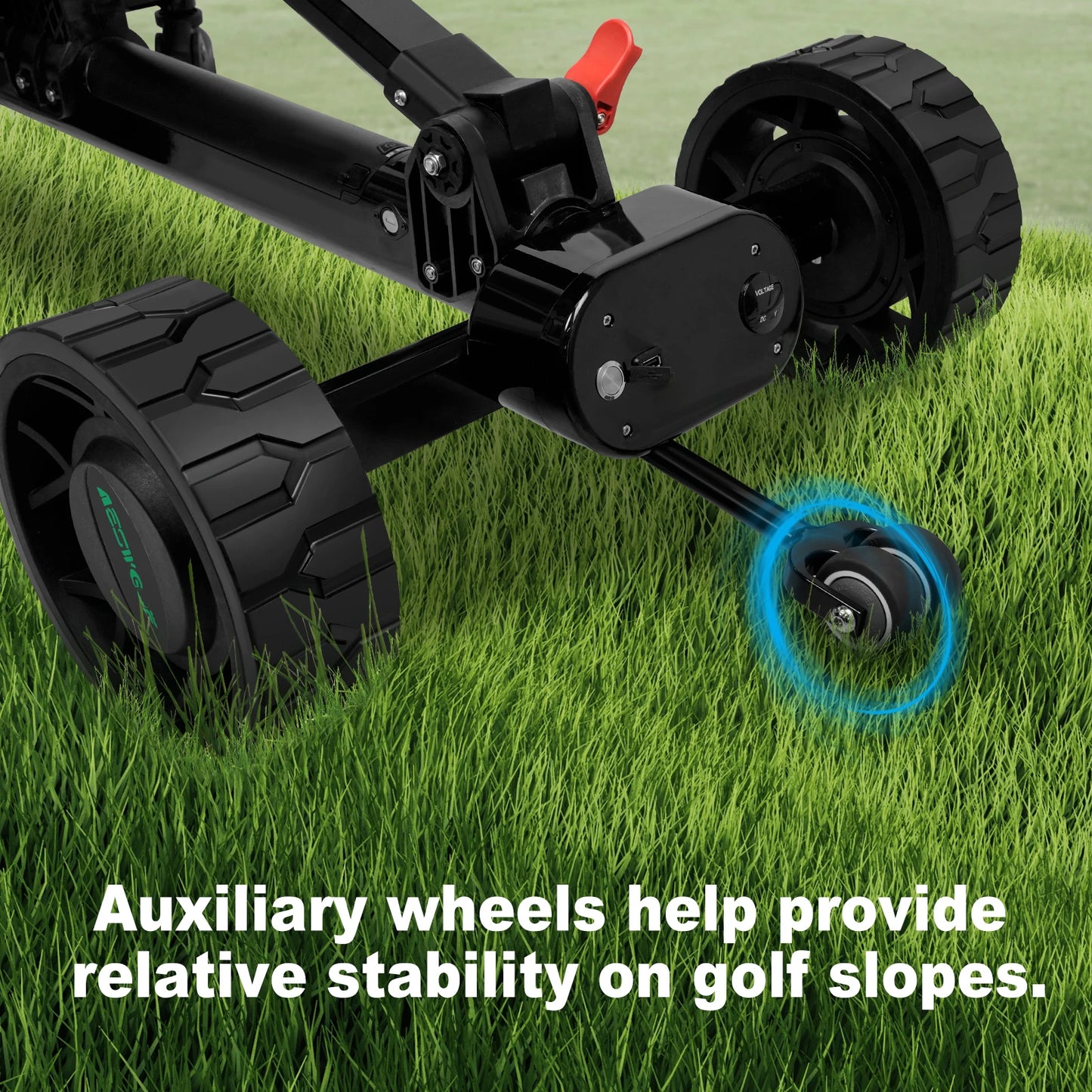 CaddyTek 4-Rad-Golf-Schubwagen – leichter, kompakter Zug-Caddy-Wagen, leicht zu öffnen