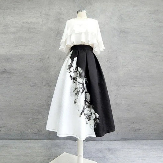 Women's High Printing Tutu A-line Skirt