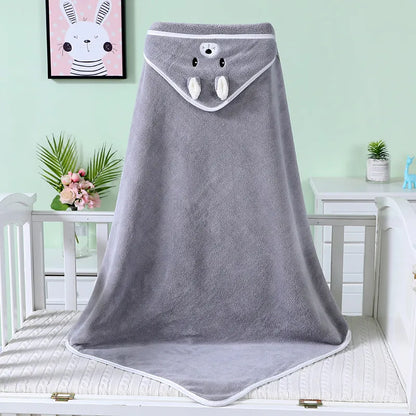 Velvet Fleece Adorable Animal-Themed Baby Bath Towel