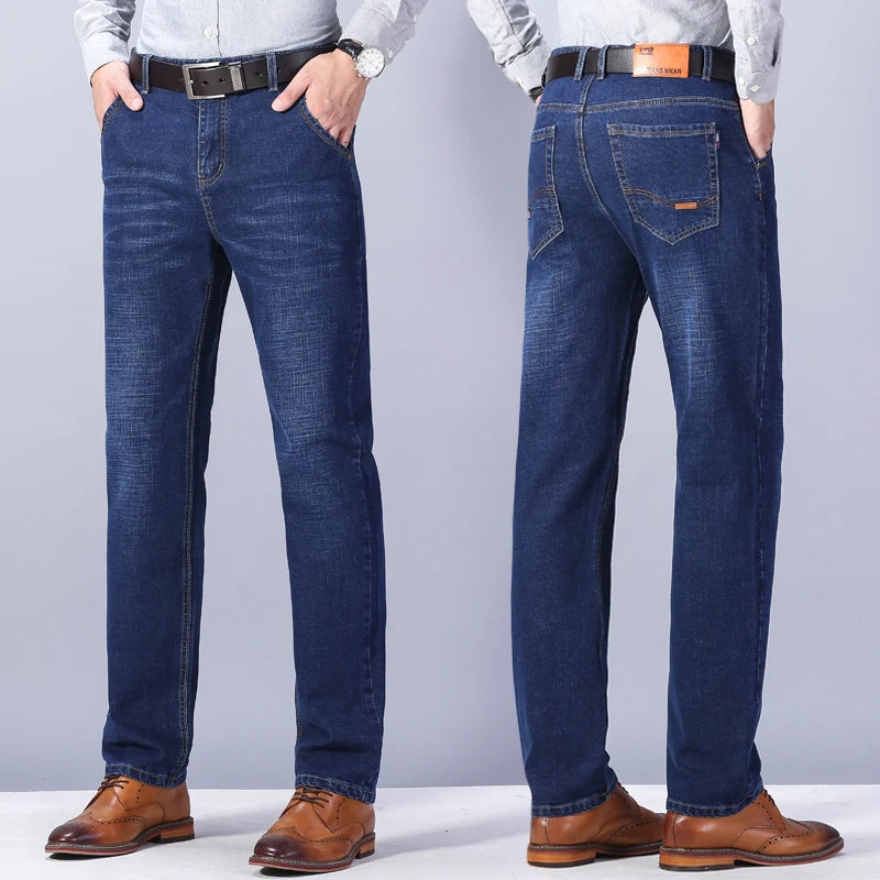 High Quality Spring/Autumn Men's Business Casual Stretch Jeans