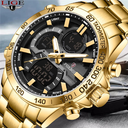 Waterproof Watches - Men Sport Military Quartz Chronograph