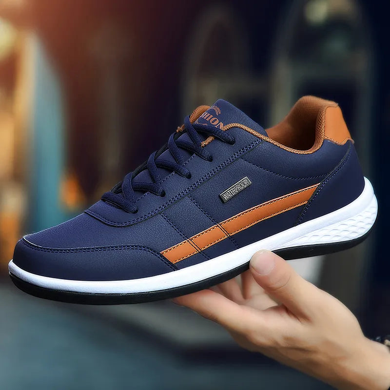 Breathable Leather Men's Sneakers