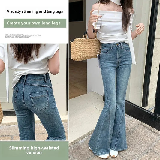 Flared Women's Denim - Bell Bottom Wide Legs Pants