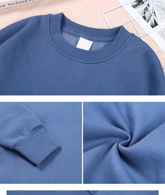 Women Letter Print Loose Cotton Sweatshirt