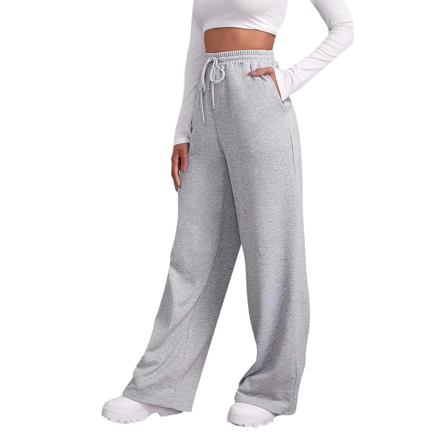 Damen-Jogginghose mit Fleece-Futter – gerade Hose