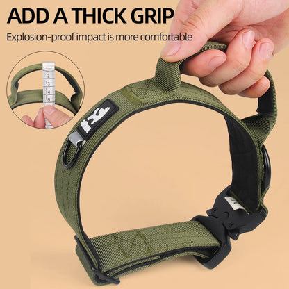 Dog Collar Military Tactical - Adjustable Training Collars for Large Dogs