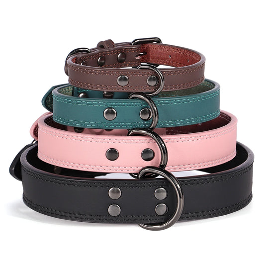 Soft Durable Adjustable Soft Padded Leather Dog Collars