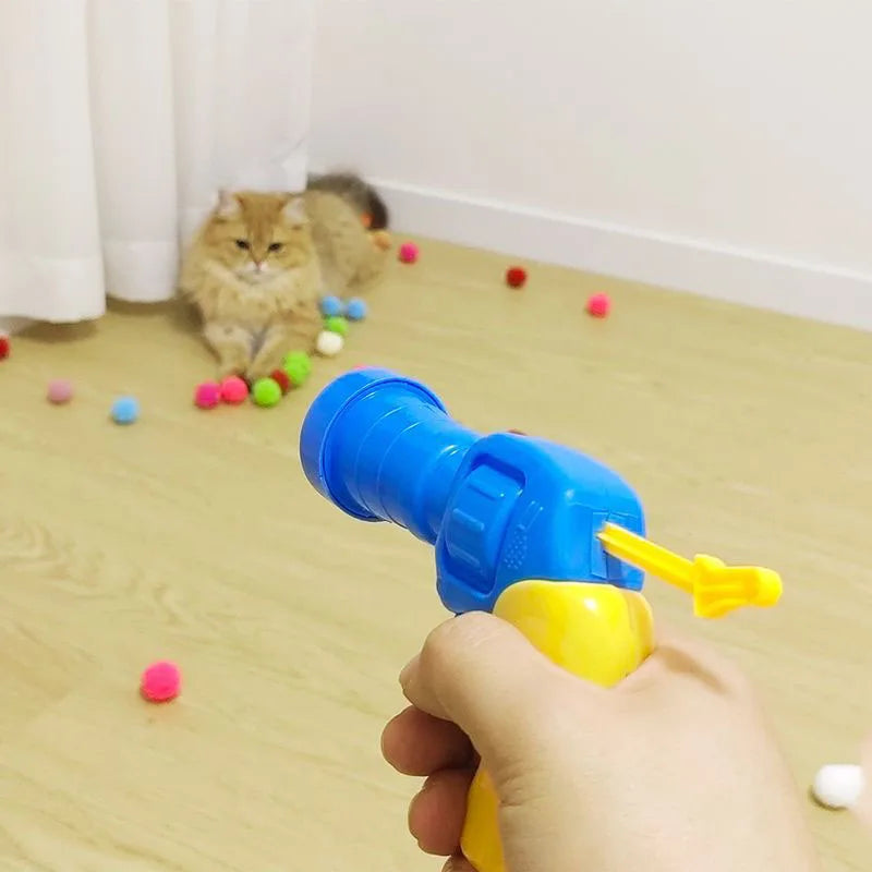 Interactive Training Cat Toys -  Mini Pompoms Toys Games