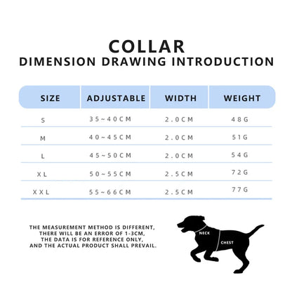 Reflective Silk Dog Collar - Pet Training Collar