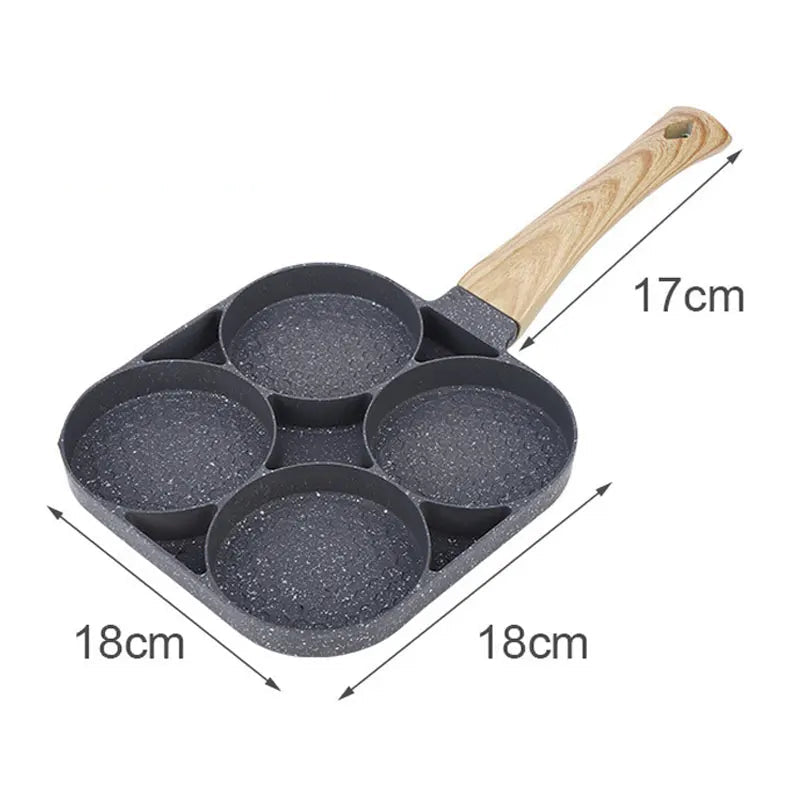 Thickened Omelet 4-Hole Non-Stick Frying Pan