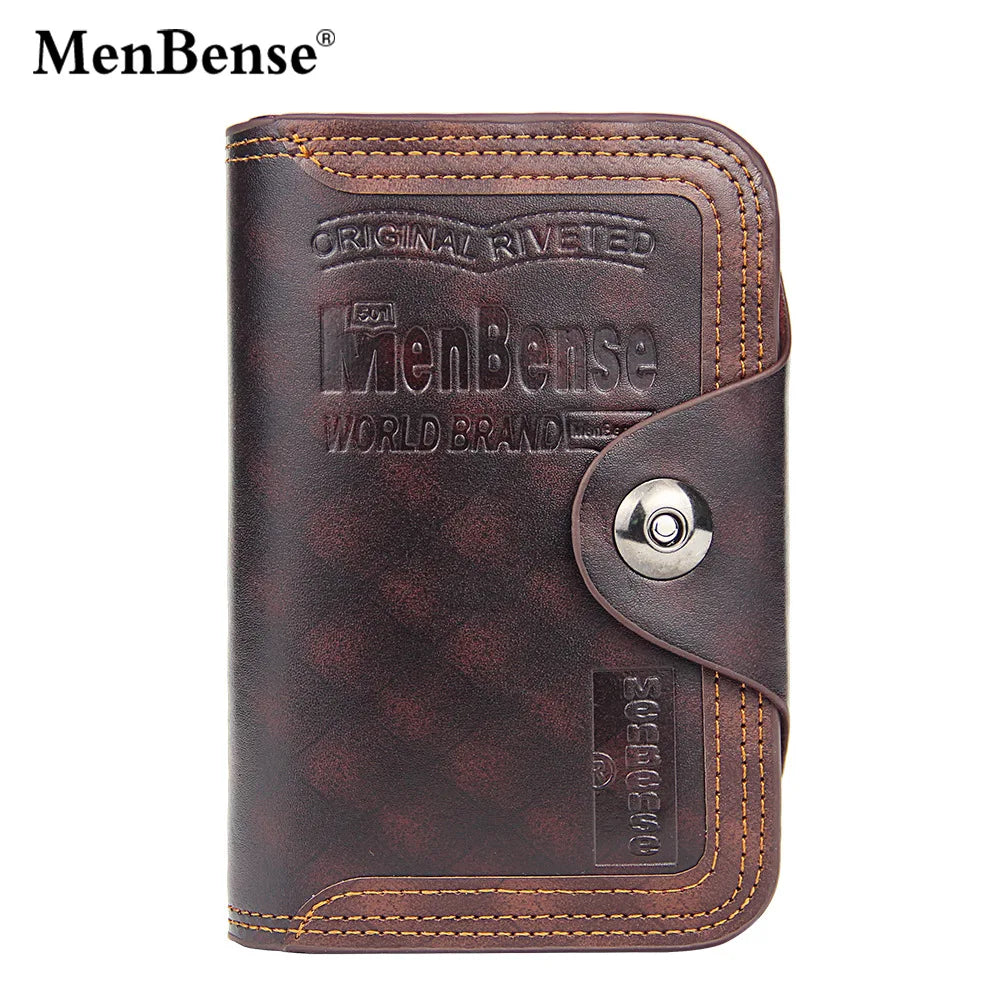 Men's PU Wallet with Coin Pocket & Card Holder