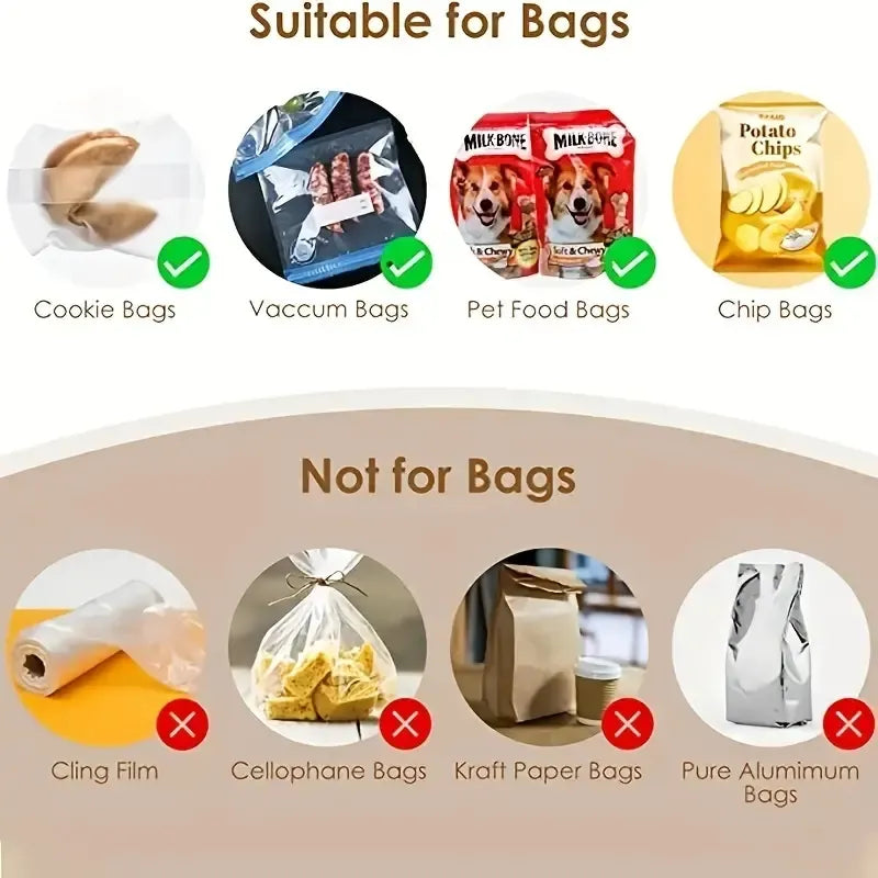 Portable Mini Heat Sealer - Food Bag Closure