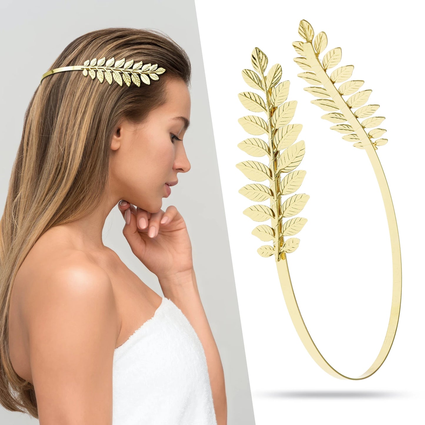 Women's Boho Bridal Leaf Branch Headband