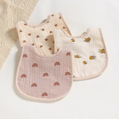 Cotton Soft Baby Bibs Infant Muslin Bib for Newborn