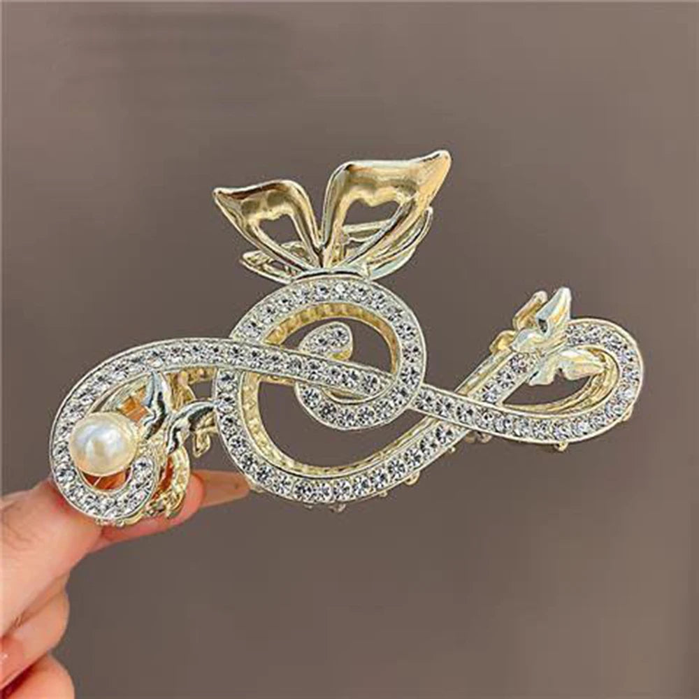 Shiny Color Ponytail Hair Claw - Hair Clips Butterfly Hair Accessories