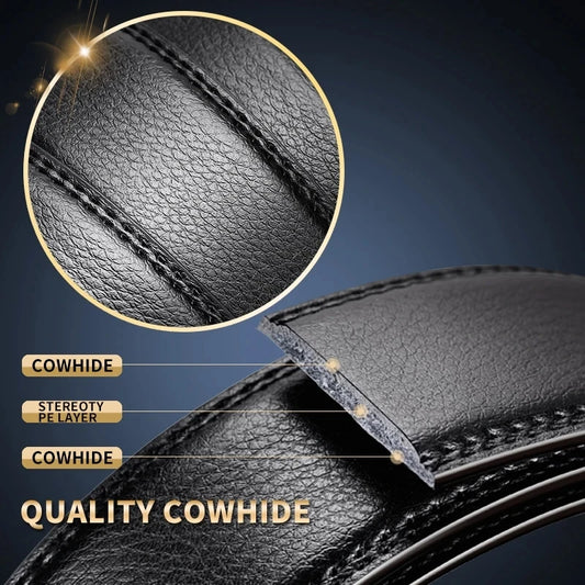 Ceinture en cuir véritable de qualité pour hommes