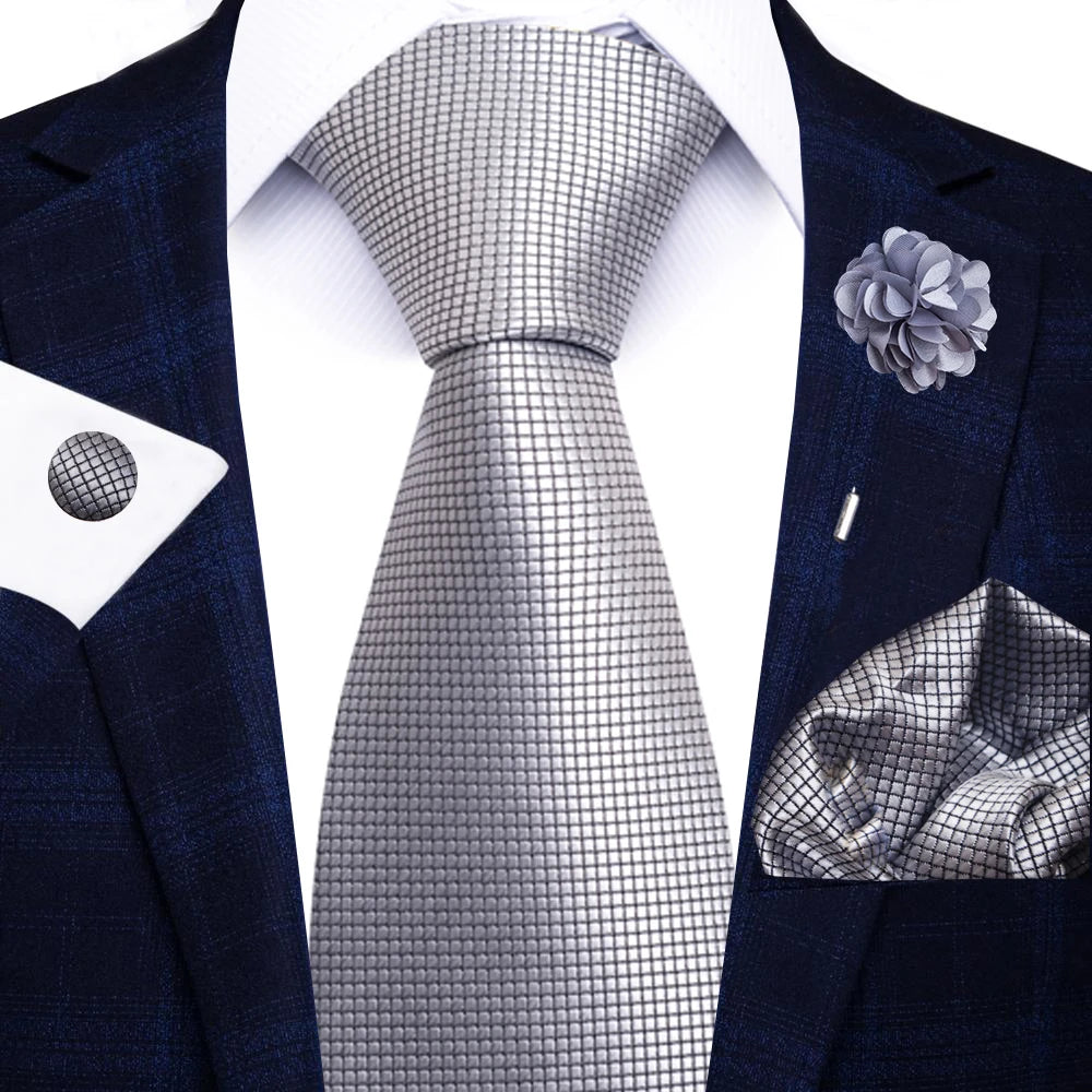 Men's Paisley Sky Blue Striped Silk Tie