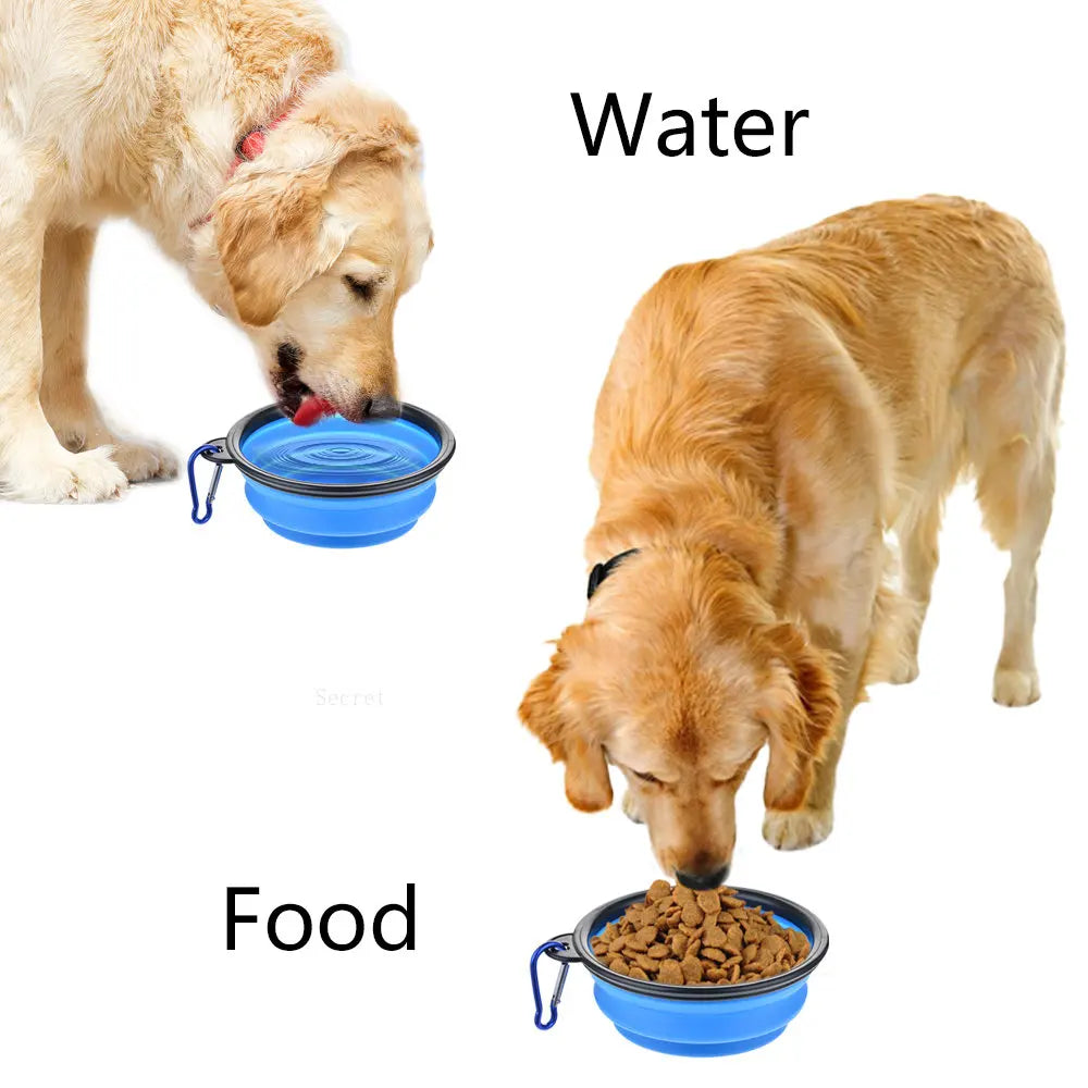 Pet Silicone Food Water Bowl