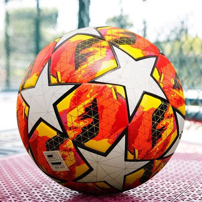 Professional Size 5 Red PU Soccer Balls